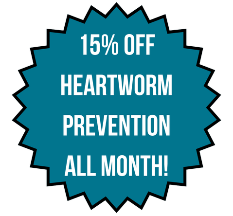 15% off Heartworm Prevention