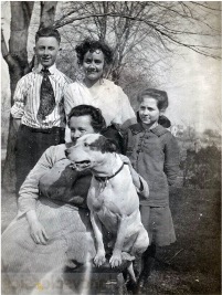 Family with Pit Bull