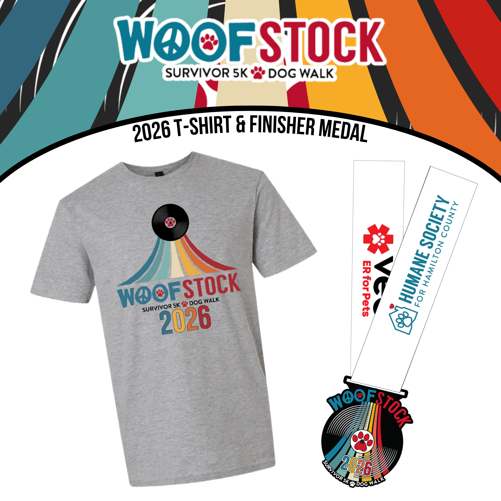 Woofstock 2026 T-Shirt & Finisher Medal